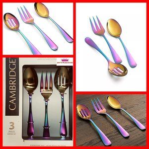 Cambridge Silversmiths Rhiannon Rainbow Mirror Stainless Steel 3pcs Set